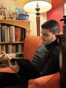 A man reading a book